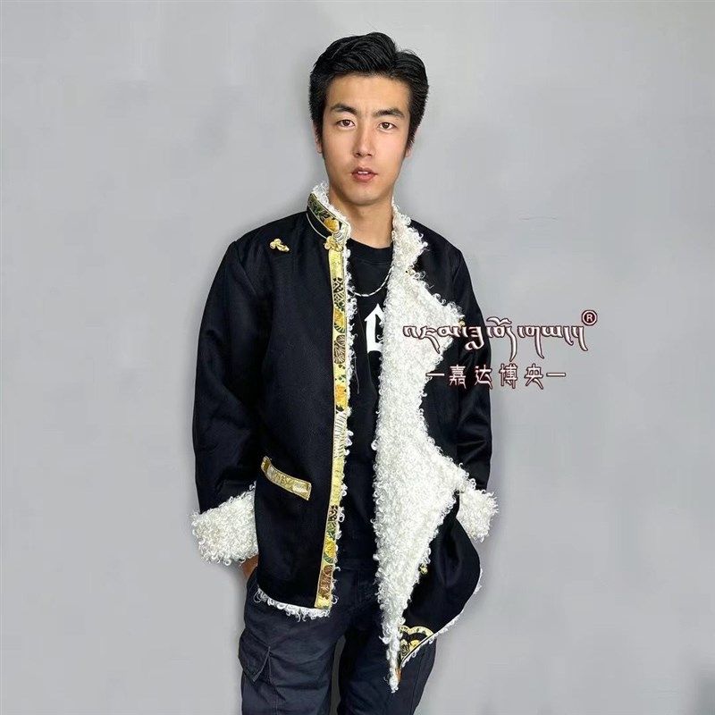 男士新款藏装藏族服装冬季绣花棉衣加厚人造毛外套宽松版棉服棉袄,男装,其他民族服装,淘宝优惠券,粉丝福利购,淘宝优惠卷