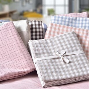 色织水洗棉方格被罩5x7的被罩纯棉单件单人全棉双人200x230被卓