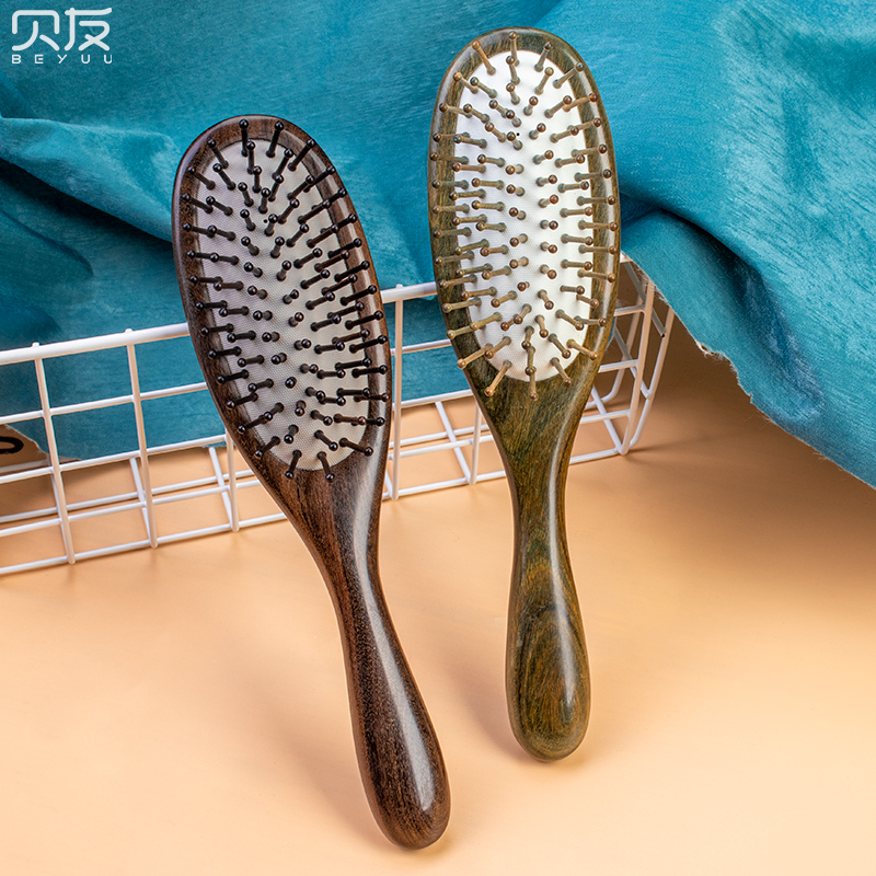 檀木气垫梳子高颜值气囊梳女士长发专用家用便携式静电防按摩头皮