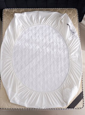 高端抗菌保洁垫防螨床垫纤维夹棉床护G垫床笠白色席梦思保护套透