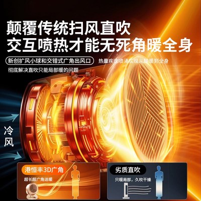 暖风机家用婴儿取暖器宝宝换尿布专用冬天浴室洗澡电暖气电暖风扇