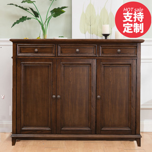 美式鞋柜纯实木玄关隔断柜家x用入户门口客厅阳台储物柜窄超薄定