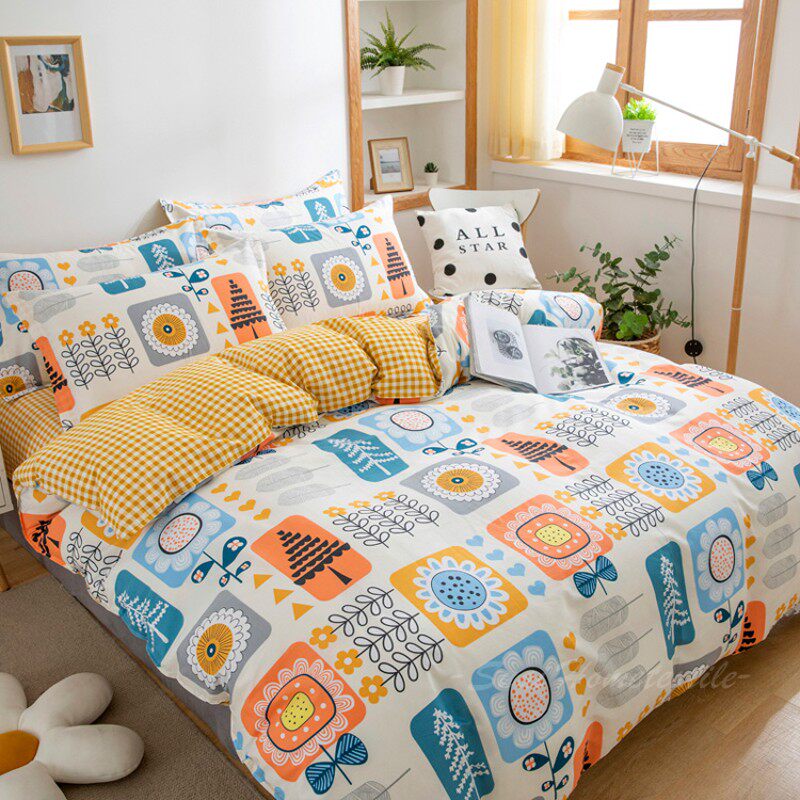 四件套纯棉全棉床上用品女孩可爱卡通女童床品被套儿童Z床单三件