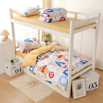 全棉儿童上c下床135床笠上下子母床1.35米四件套男童三件套床品