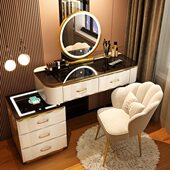 智能梳妆台无线充电轻奢北欧卧室化妆台现代简约多功能公主化妆桌