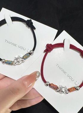 可颂猫手链女小众设计面包吊坠