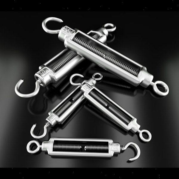 304不锈钢花篮螺丝紧线器钢丝绳拉紧器紧线紧绳收紧拉线收紧螺栓