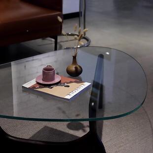 优尼居丨设计师野口N勇oguc意h三角茶几CJ-632钢化玻璃黑色创式意原木