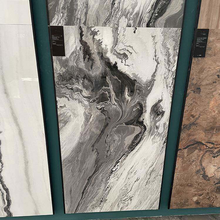 5瓷砖中黑国风水墨系白色客厅地砖750x100卫通体8大理石白厨墙砖