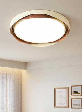 全光谱式胡护桃木色卧115灯复古中古日风室木纹眼灯书房房间吸顶