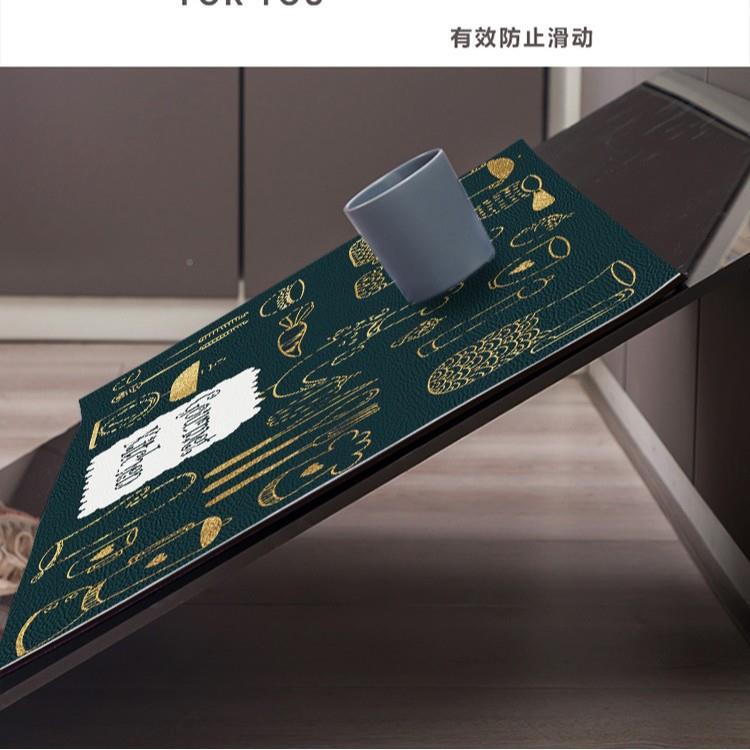 奢厨房地用垫防防滑油家可擦免洗pvc皮革防水长条垫轻QYSC-386子