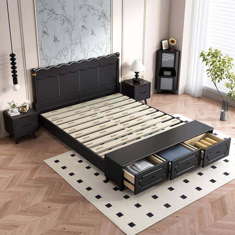 风现代约风简实木床男孩女孩1.5米单人F08#-1床复古1.8大米小户型