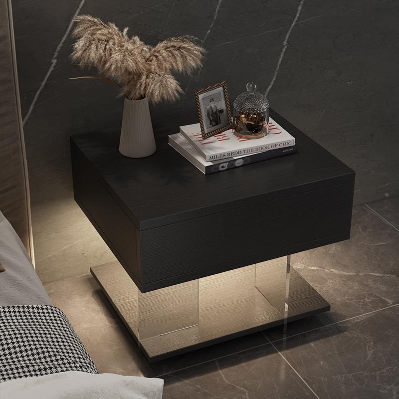 代轻边奢床头轻奢感悬VBA浮卧室床柜小型置物柜床头收纳柜柜主现