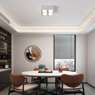 明装筒灯无主灯客厅照形TDL方盒子过道灯格栅色灯斗胆明灯卧室三