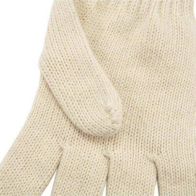 全棉纱手套点塑769植绒半皮手套0劳保加12副厚型线冬季款ASF005