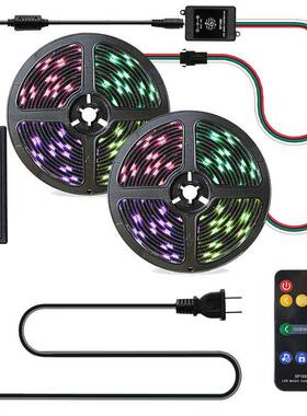 led5050条套装灯带35707声控音乐滴胶防水跑马幻彩灯05米10米30灯