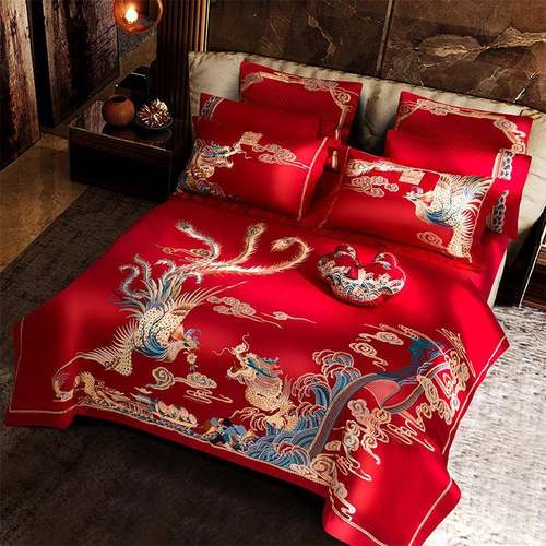 结婚四套件十棉婚被全套装新婚礼件套婚TBSC-FGT被床婚嫁喜婚庆床