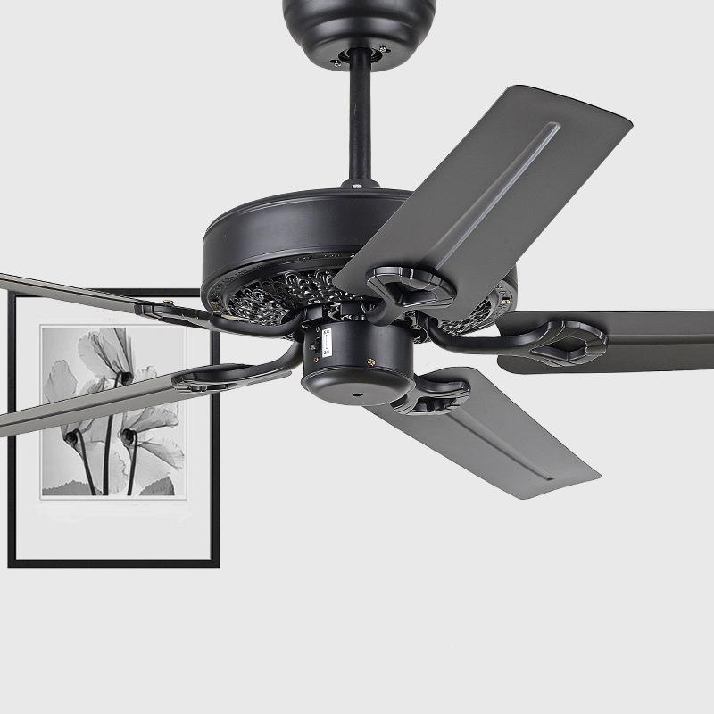 亿风大美灯式工业客厅风扇吊灯无灯工程吊扇欧式48餐厅复古扇灯遥