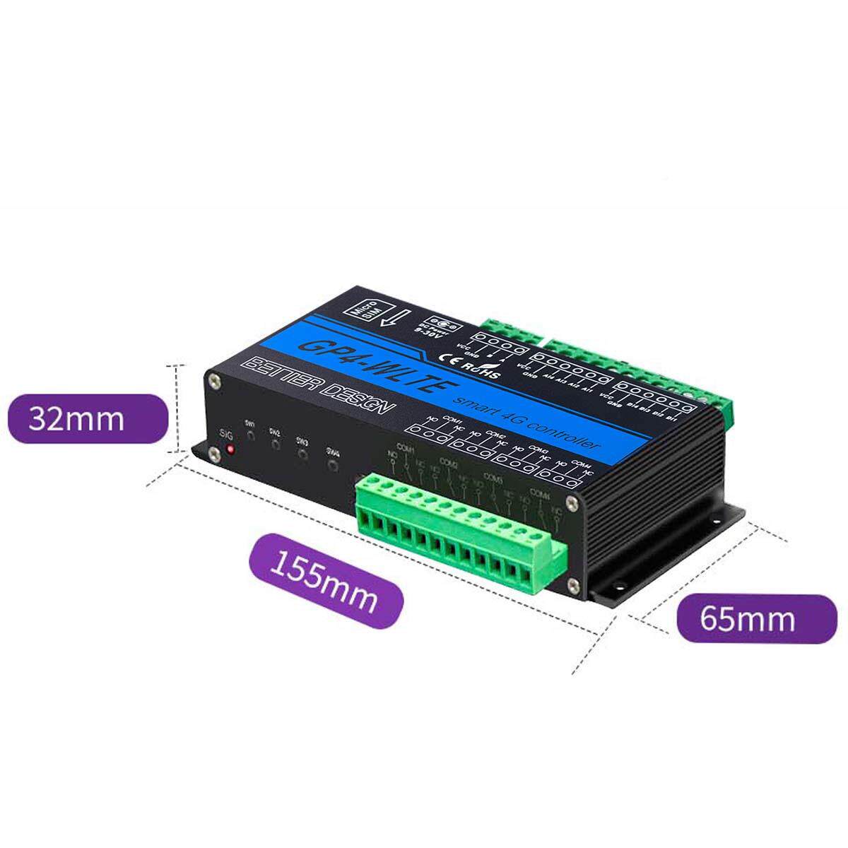 手机模拟量监测APP推电话短路信报901入警4-20mA多接智送能4G变送