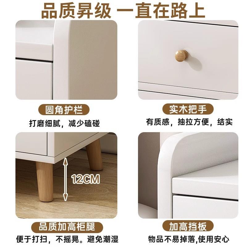 床头柜ULF置物简约架现代家用卧室木小型实腿边柜简易收纳床储物