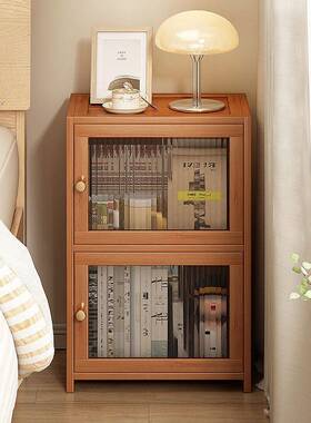 床头柜简约小型家易用楠竹收柜储物物柜置纳物架FDH卧室简储出租