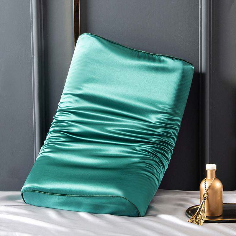 V45O25姆米真丝乳胶枕套双面桑蚕丝记忆枕芯套波浪高低枕40x6