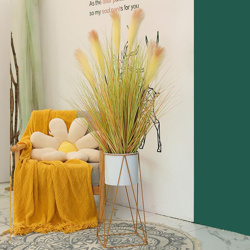 仿真芦苇草假绿植花艺室内落地花束高级感客厅楼梯下景观造景摆件