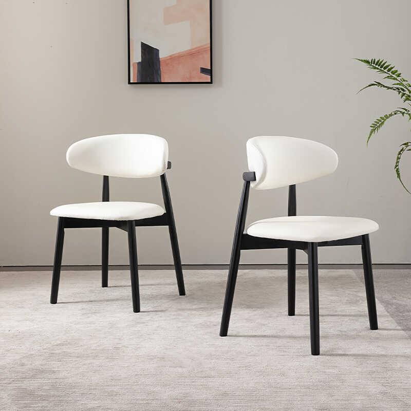 北欧实木餐椅家用现代简约餐厅椅子靠背凳子设计师意式极简书桌椅