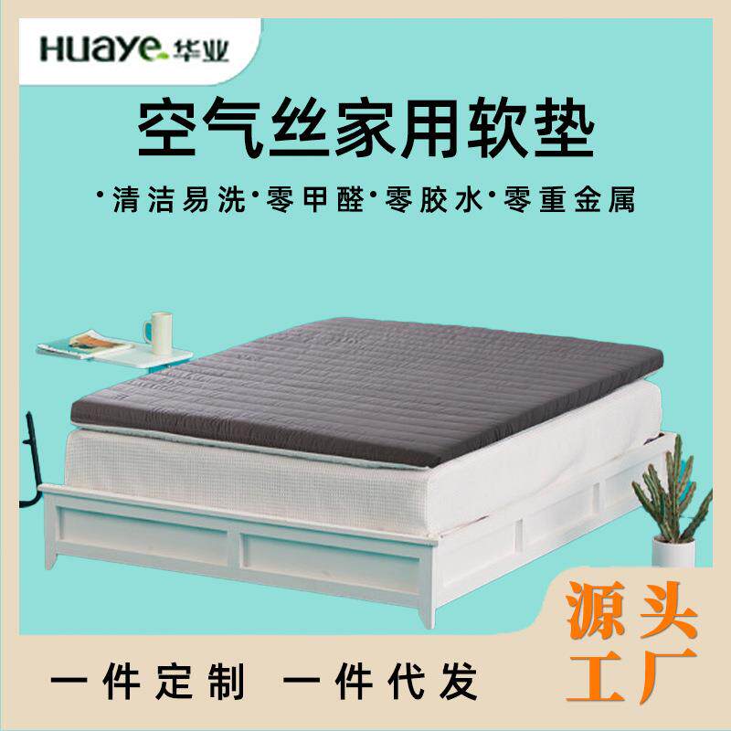 4D空气丝天丝亚麻家用榻榻米床垫可水洗透气好飘窗阳台打地铺软垫