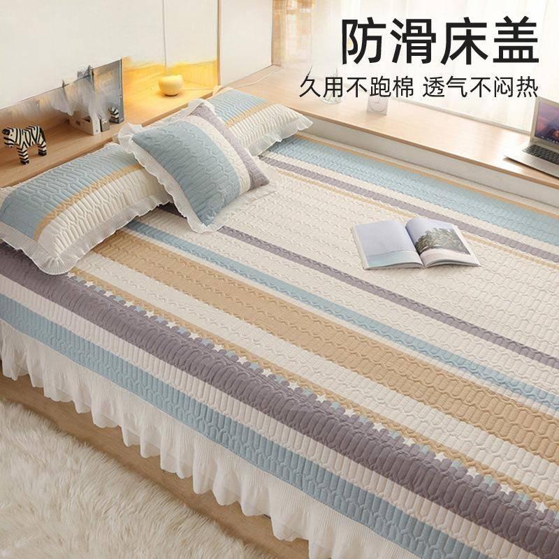 2025新款床盖三件套2023新款全棉床罩榻榻米专用床单炕盖四季通用