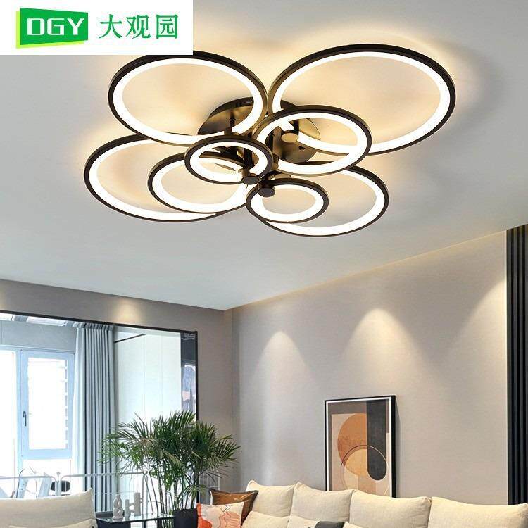 客厅灯轻奢吸顶灯客厅主灯具现代简约大气智能护眼大灯卧室灯J003