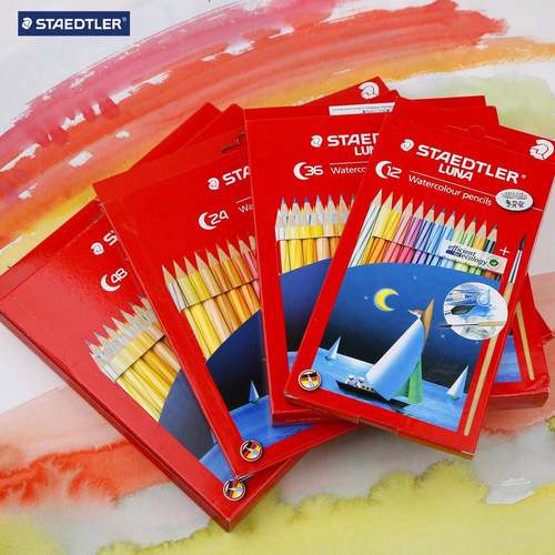 德国施德楼水溶性彩铅24色36色48色水溶彩铅水彩铅笔彩色铅笔
