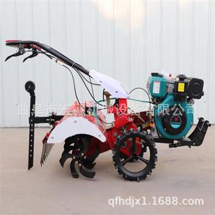 186四驱微耕机柴油电启动耕地锄草趟地机手扶式耕田机