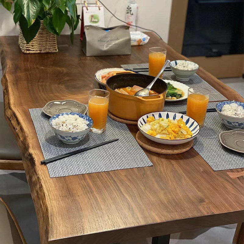 北美黑胡桃木大板茶桌餐桌面板独板书桌南L美原木整板实木桌板定