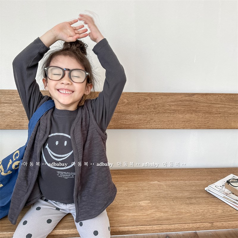 儿童韩版针织马甲春秋款男女童毛线百搭开衫上衣宝宝时尚坎肩外套