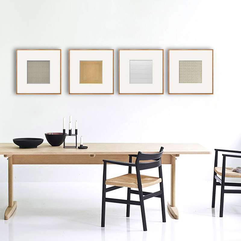 现代极简个性莫兰迪色彩高级时尚装饰画客厅卧室房间挂画几何图形