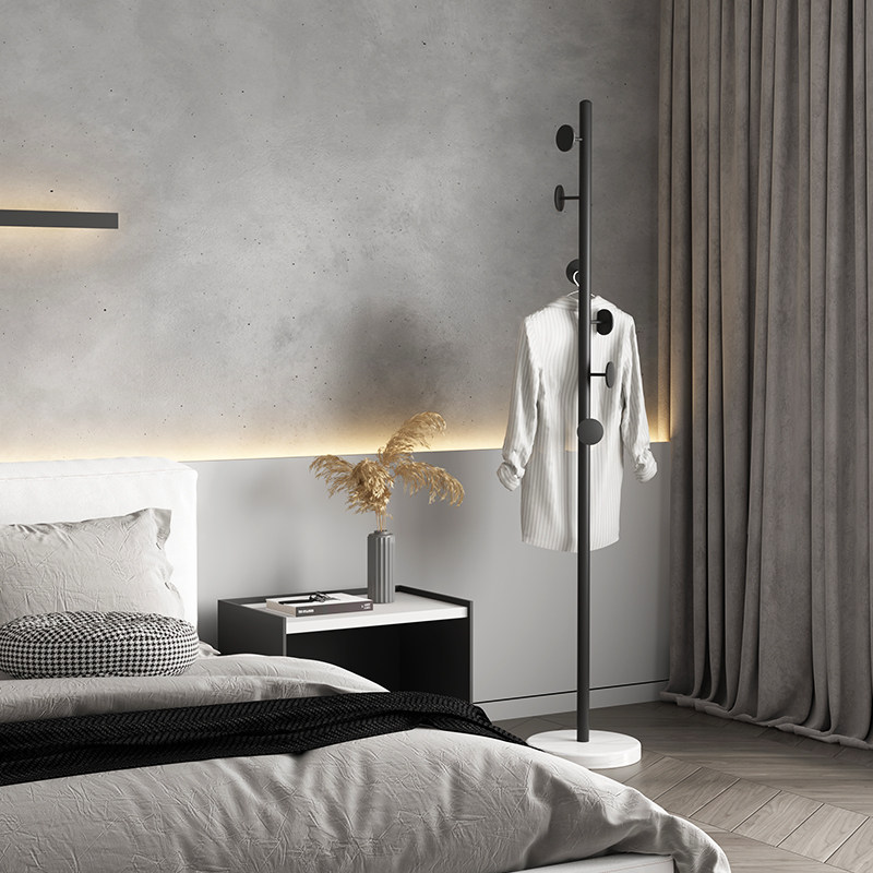 北欧落地衣帽架卧室衣架子铁艺挂衣D架衣服挂架玄关立式简易衣帽
