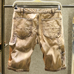 潮牌宽松直筒休闲短裤 潮流百搭马裤 男夏季 2025男士 薄款 纯棉五分裤