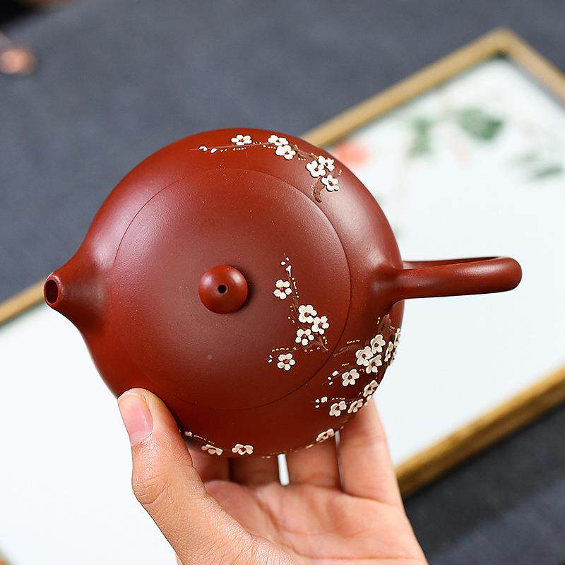 宜兴家大红纯手工袍紫砂壶暗香西施D梅茶具壶旅花行茶一件起名批