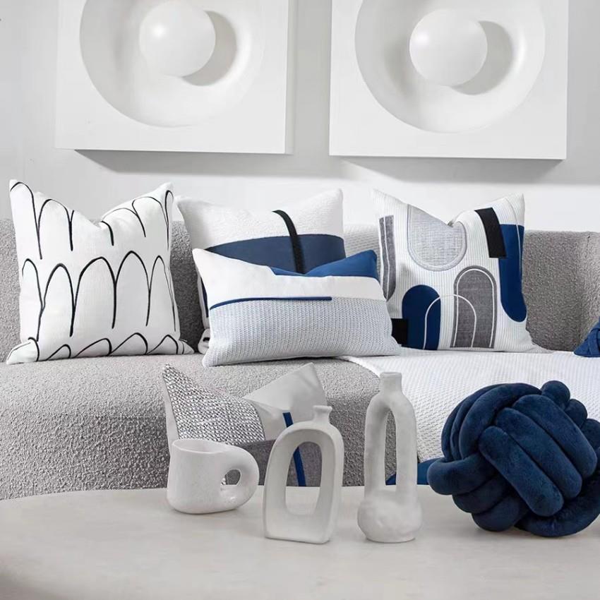 样板房抱枕轻奢简约现代软装沙发客厅靠垫方枕样板间酒店抱枕