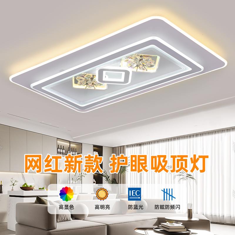 水晶花客厅灯led吸顶灯现代简约大气大厅主灯创意房间餐厅卧室灯