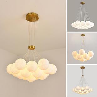 泡泡灯星球吊灯玻璃球法式轻奢客厅灯现代魔豆儿童卧室吊灯月球灯