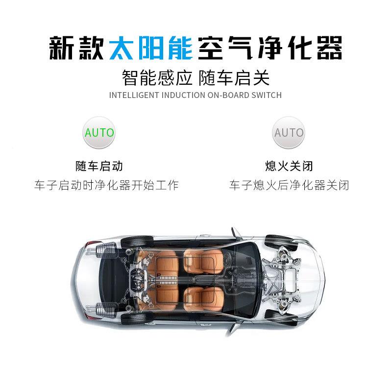 厂车家直销太阳能载车空净气化器车用J1912除甲醛负离子净化汽消