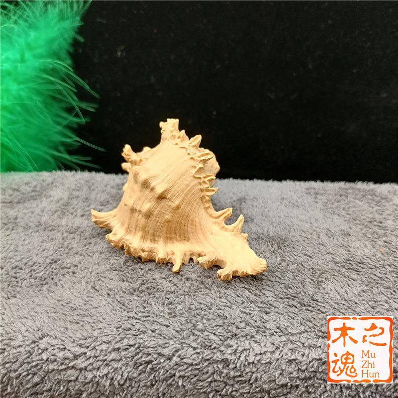 小叶黄杨木雕刻家居装饰品海螺汽车小摆件随身手把件送礼创意女友