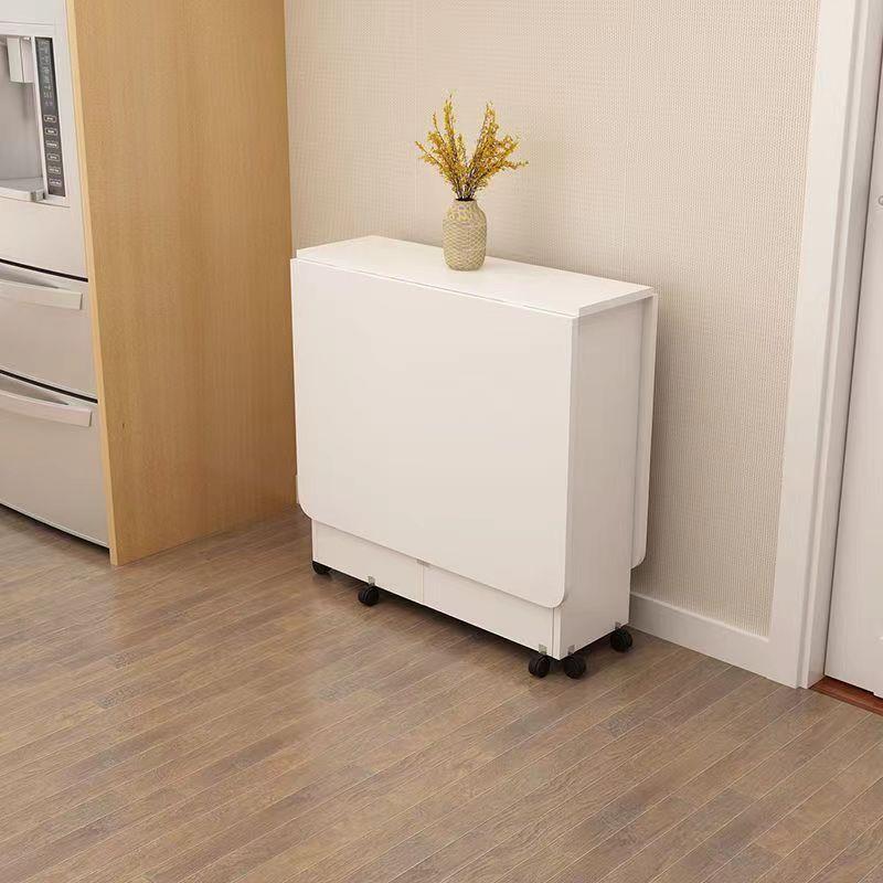 家用小户型简奢可折叠桌出租房吃饭餐桌简易多功能移动长方形桌子