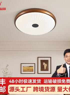 新中式护眼灯法式复古主卧室书房灯2025年新款创意个性圆形吸顶灯