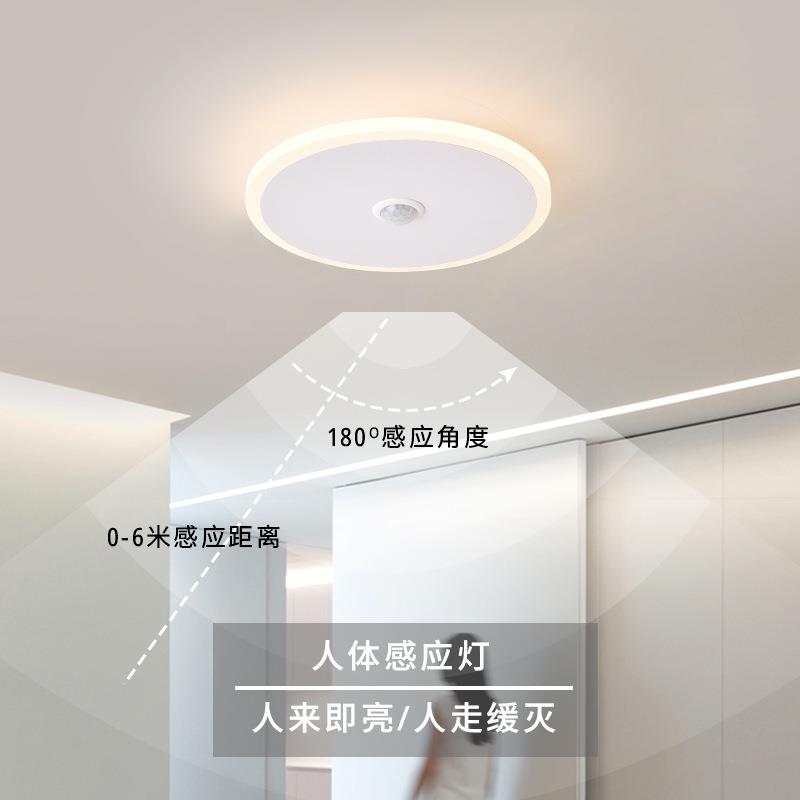 跨境直供雷达人体感应灯智能led吸顶灯过道走廊灯楼梯灯楼道灯具