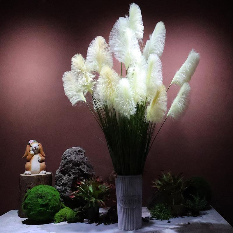 芦苇草仿真花客厅摆件干花室内装饰摆设狗尾巴草落地绿植造景假花