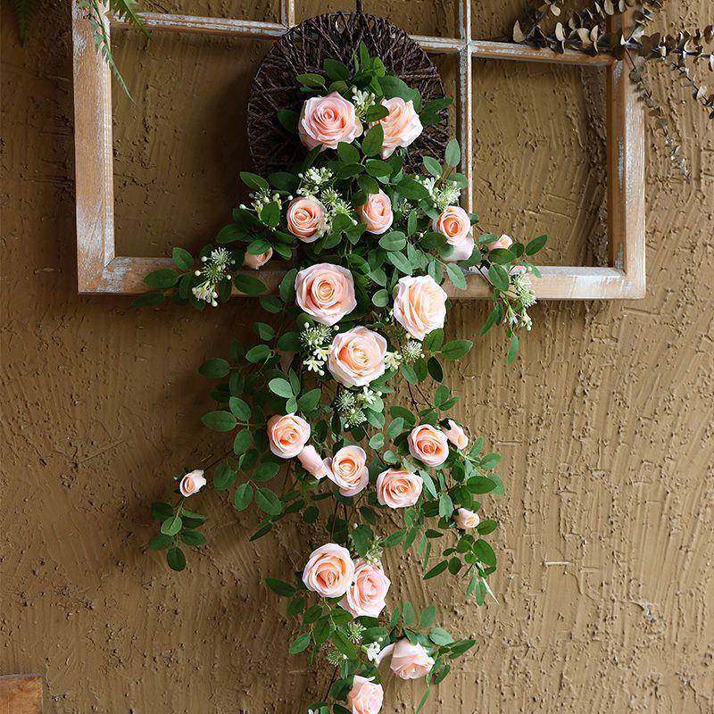 玫瑰壁挂花藤蔓挂墙绿植室内客厅假花垂吊兰藤条阳台花园装饰,鲜花速递/花卉仿真/绿植园艺,仿真花,淘宝优惠券,粉丝福利购,淘宝优惠卷