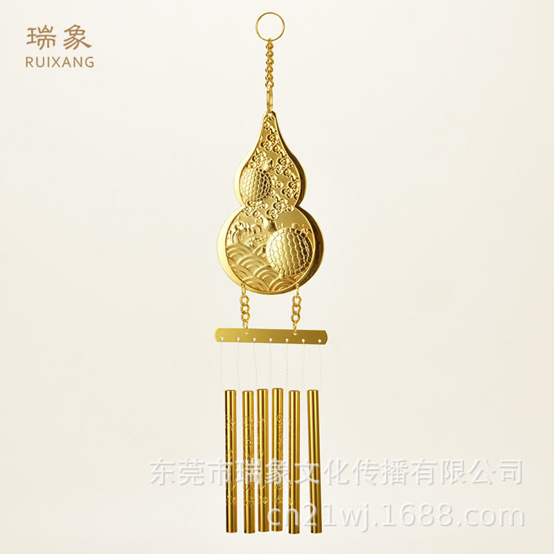 瑞象铜葫芦风铃挂件门饰挂饰葫芦挂件风铃客厅窗台阳台装饰品